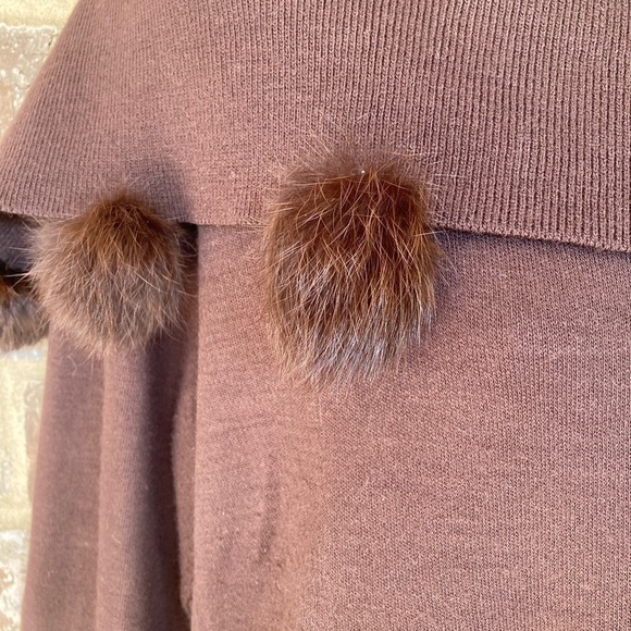 NINA LEONARD LENNIE brown long sleeve sweater off the shoulder L - Picture 4 of 9